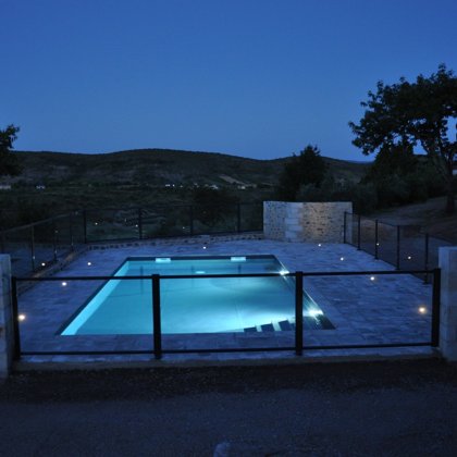 La piscine au crépuscule